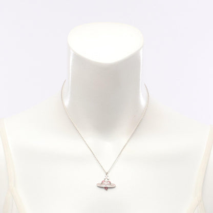 NEW DIAMANTE HEART ネックレス ステンレススチール ラインストーン シルバー ピンク ヴィヴィアンウエストウッド アクセサリー Vivienne Westwood