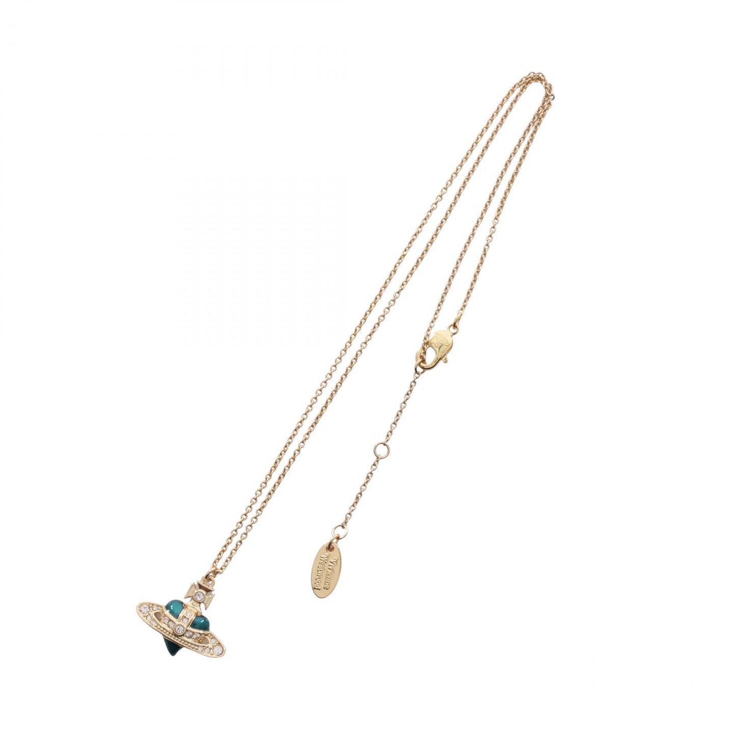 NEW DIAMANTE HEART ネックレス GP（ゴールドメッキ） ラインストーン ゴールド グリーン クリア ヴィヴィアンウエストウッド アクセサリー Vivienne Westwood