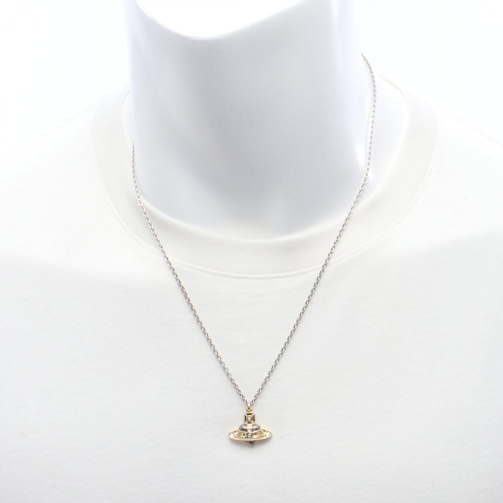MAN DIAMANTE HEART ネックレス GP（ゴールドメッキ） ラインストーン ゴールド シルバー ヴィヴィアンウエストウッド アクセサリー Vivienne Westwood