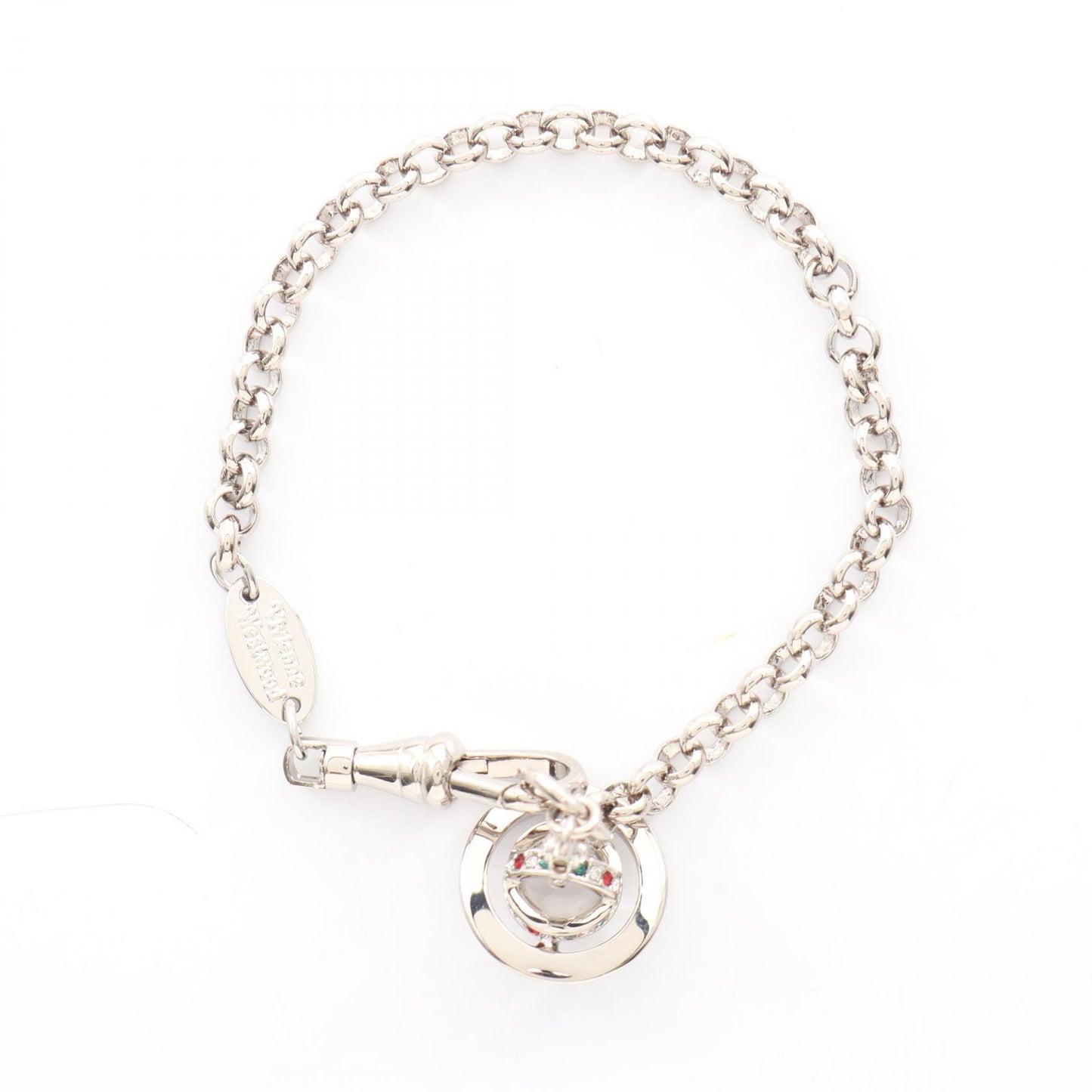 NEW PETITE ORB ブレスレット ステンレススチール ラインストーン シルバー マルチカラー ヴィヴィアンウエストウッド アクセサリー Vivienne Westwood