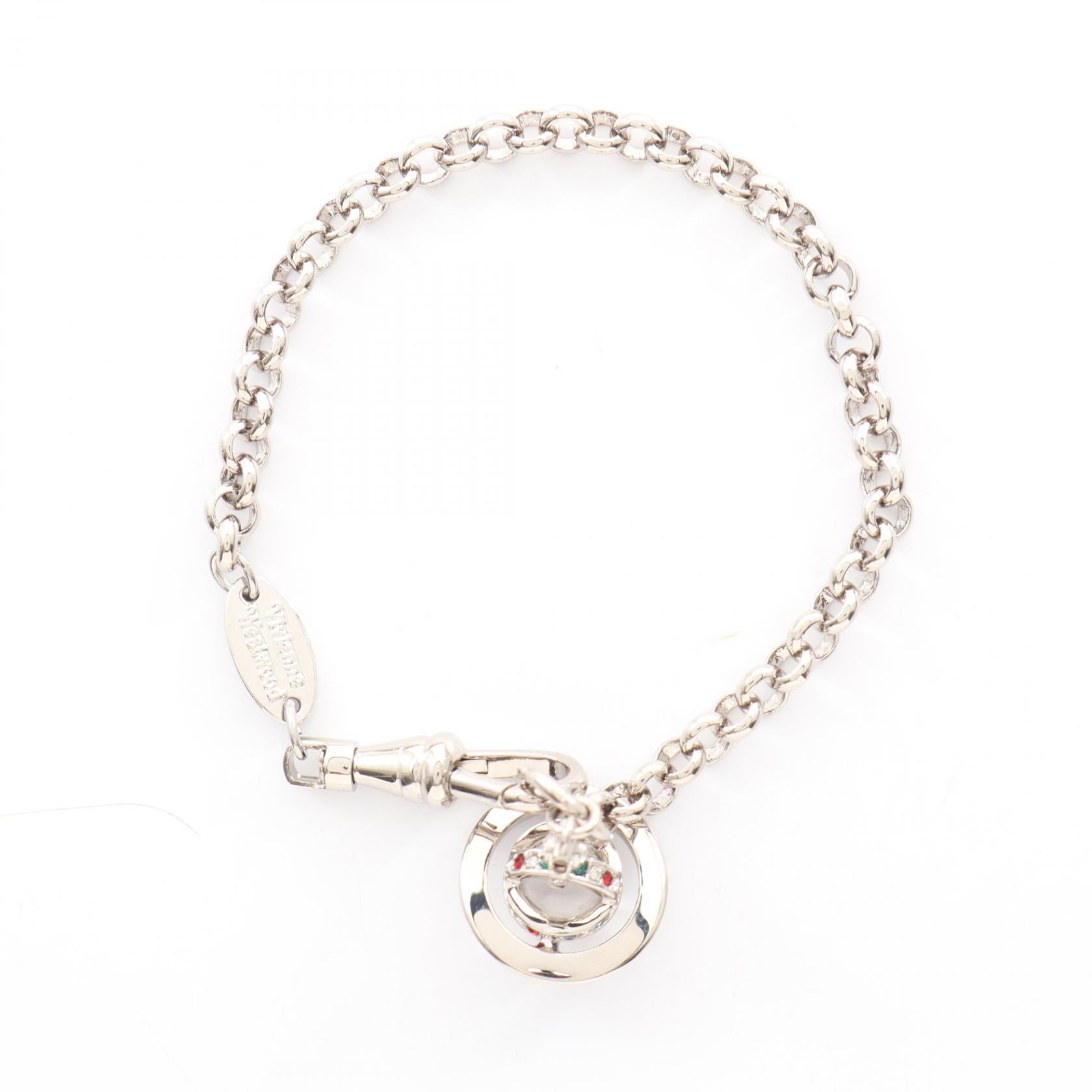 NEW PETITE ORB ブレスレット ステンレススチール ラインストーン シルバー マルチカラー ヴィヴィアンウエストウッド アクセサリー Vivienne Westwood