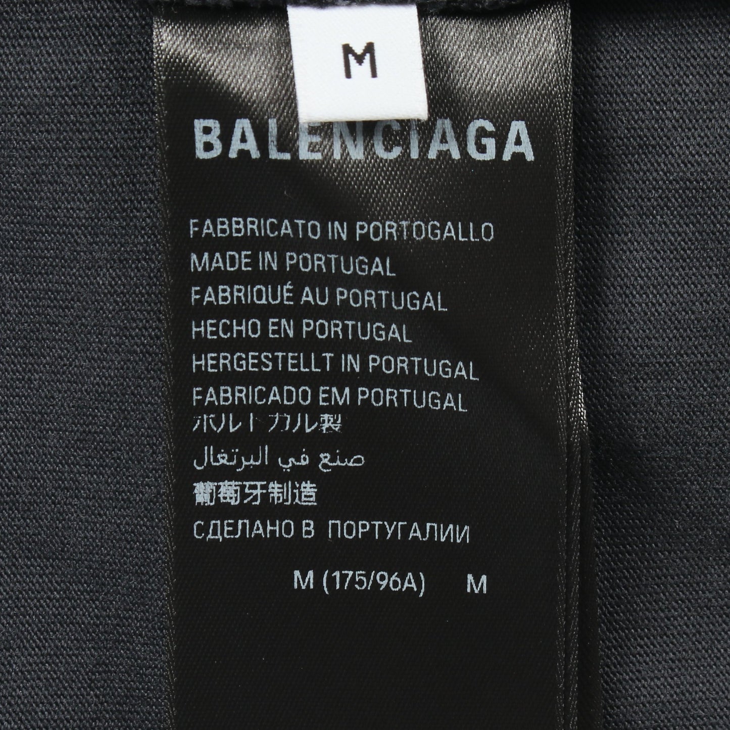 TAPE TYPE ダメージ加工 半袖Tシャツ コットン ダークグレー バレンシアガ トップス BALENCIAGA