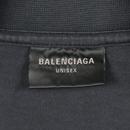 TAPE TYPE ダメージ加工 半袖Tシャツ コットン ダークグレー バレンシアガ トップス BALENCIAGA