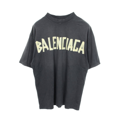 TAPE TYPE ダメージ加工 半袖Tシャツ コットン ダークグレー バレンシアガ トップス BALENCIAGA