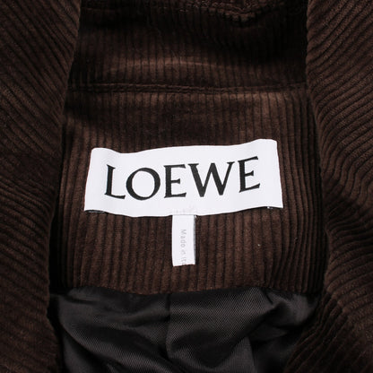 コーデュロイ ジャケット コットン ダークブラウン ロエベ アウター LOEWE
