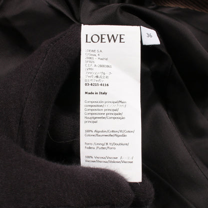 コーデュロイ ジャケット コットン ダークブラウン ロエベ アウター LOEWE