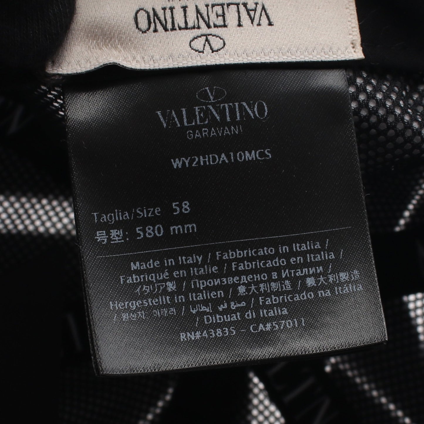 VLTN Times キャップ ナイロン ブラック ホワイト ヴァレンティノガラヴァーニ 財布・小物 VALENTINO GARAVANI