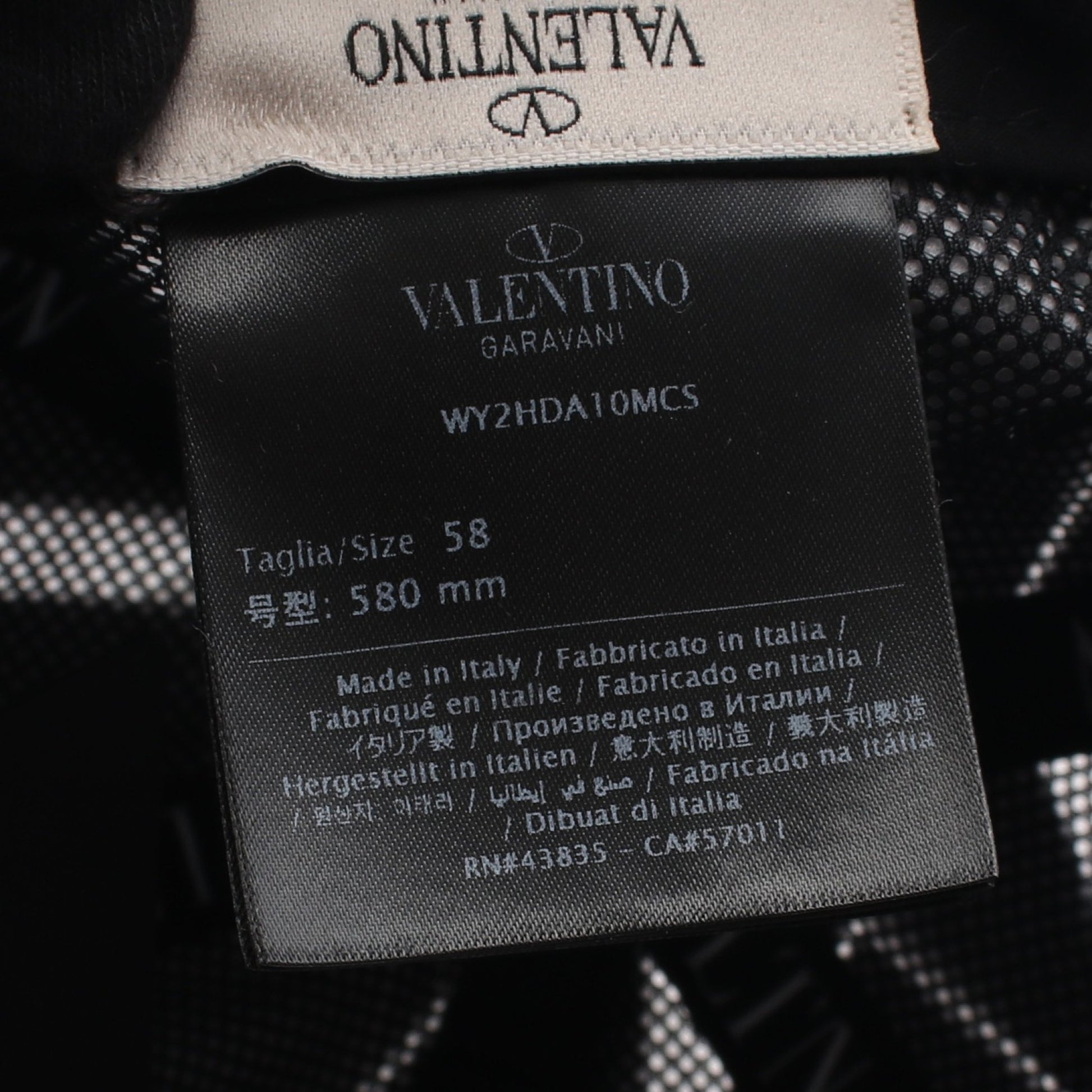 VLTN Times キャップ ナイロン ブラック ホワイト ヴァレンティノガラヴァーニ 財布・小物 VALENTINO GARAVANI