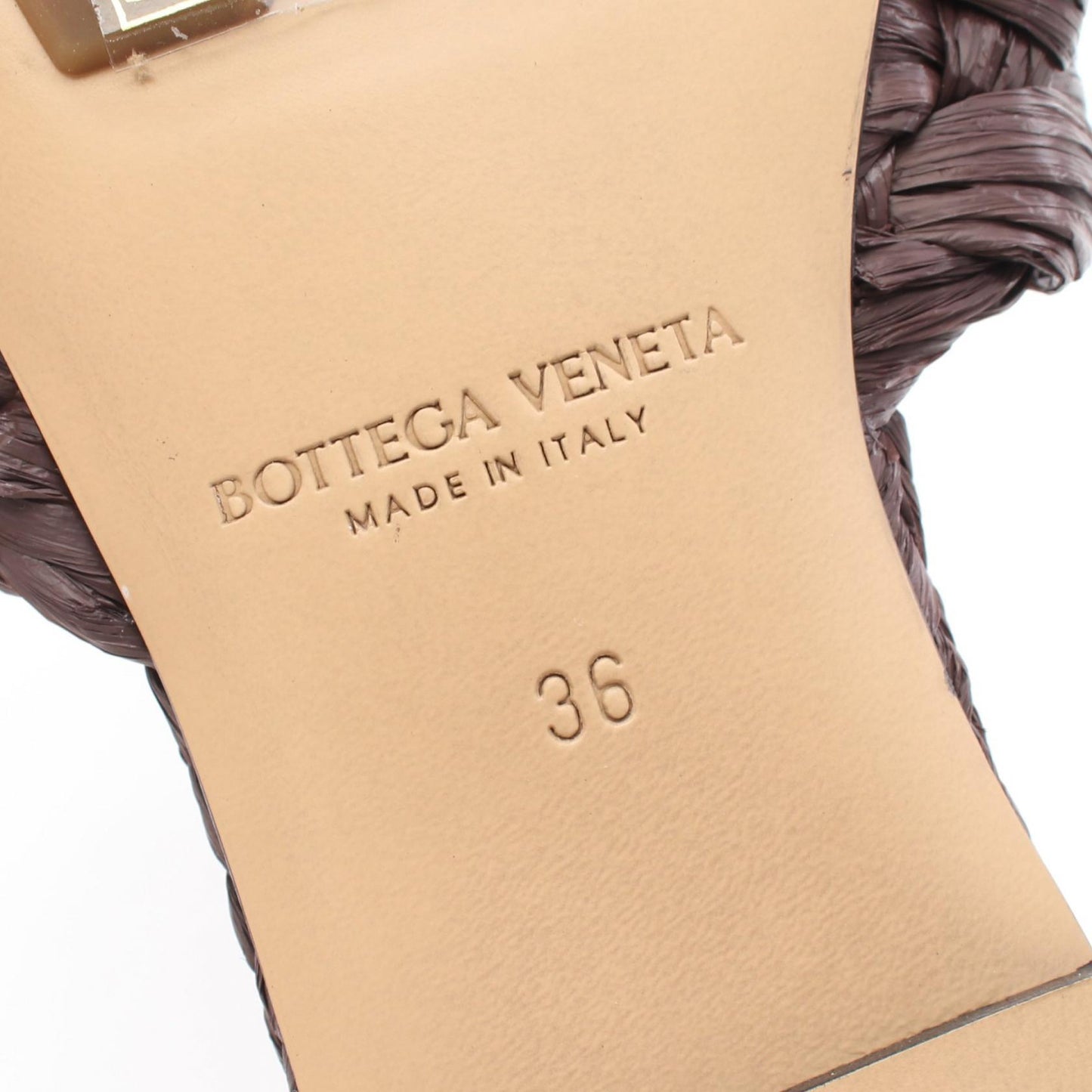 イントレチャート サンダル ラフィア ブラウン ボッテガヴェネタ シューズ BOTTEGA VENETA