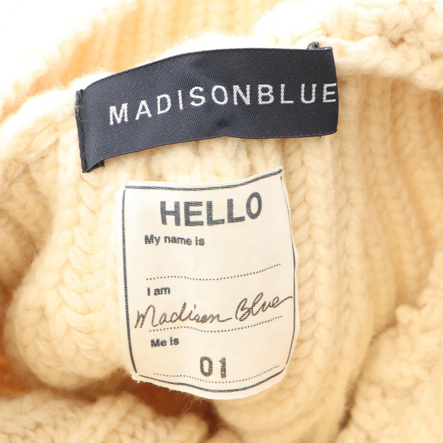 プルオーバー ポンチョ ウール アイボリー マディソンブルー アウター MADISONBLUE