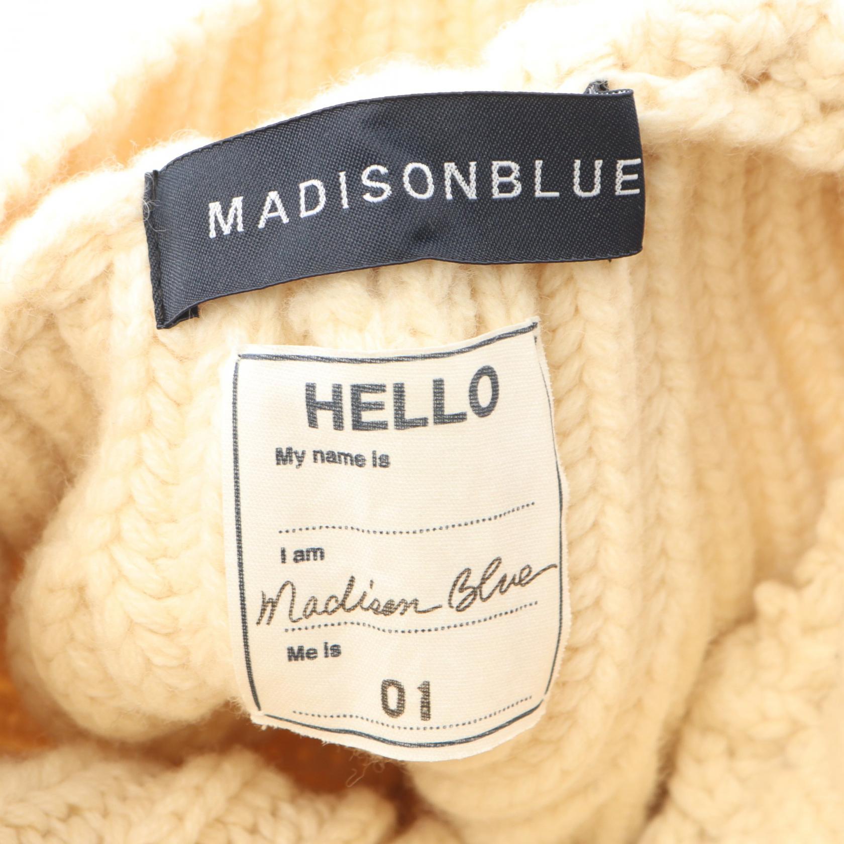 プルオーバー ポンチョ ウール アイボリー マディソンブルー アウター MADISONBLUE