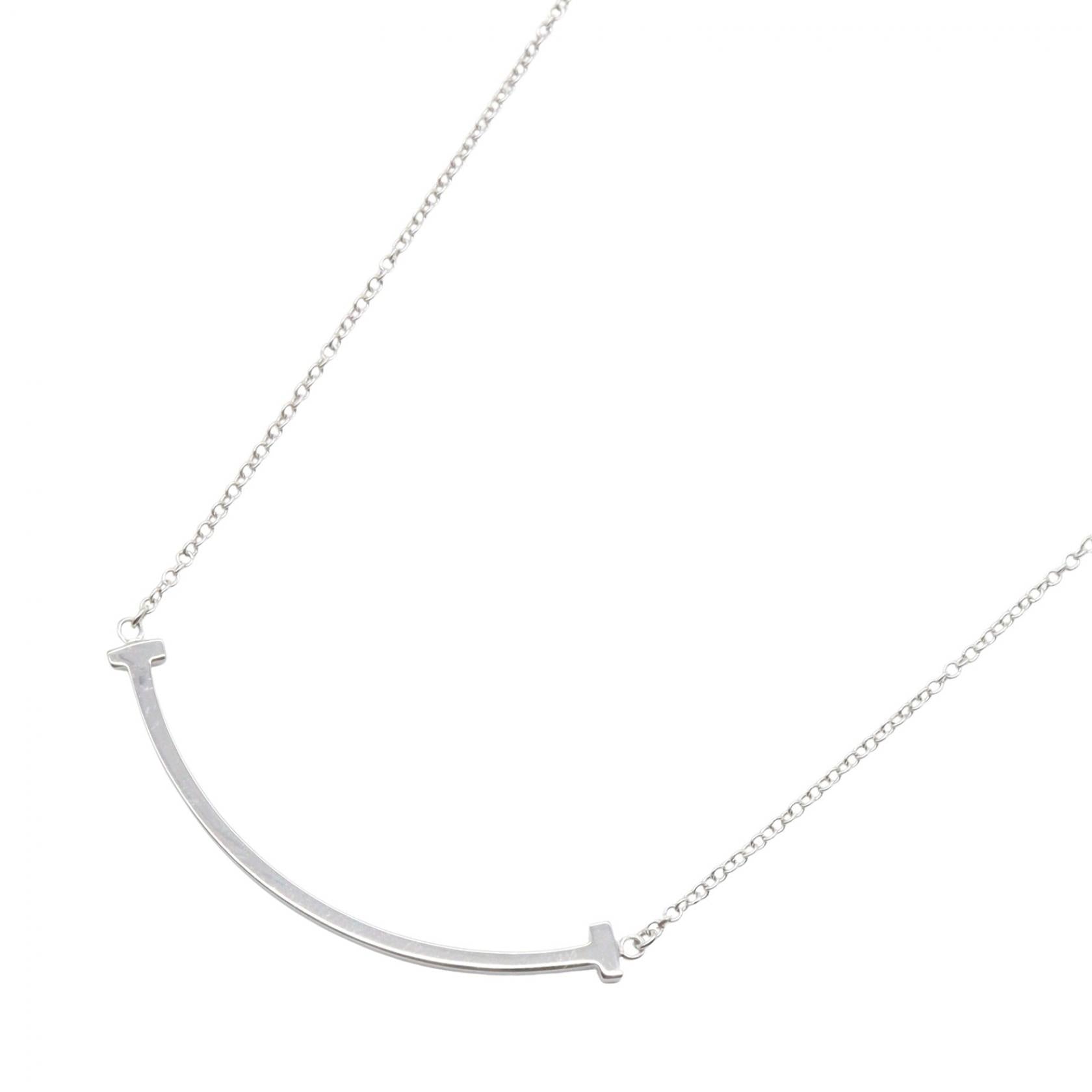 Tスマイル スモール ネックレス ネックレス 750WG ホワイトゴールド ティファニー アクセサリー TIFFANY & Co.