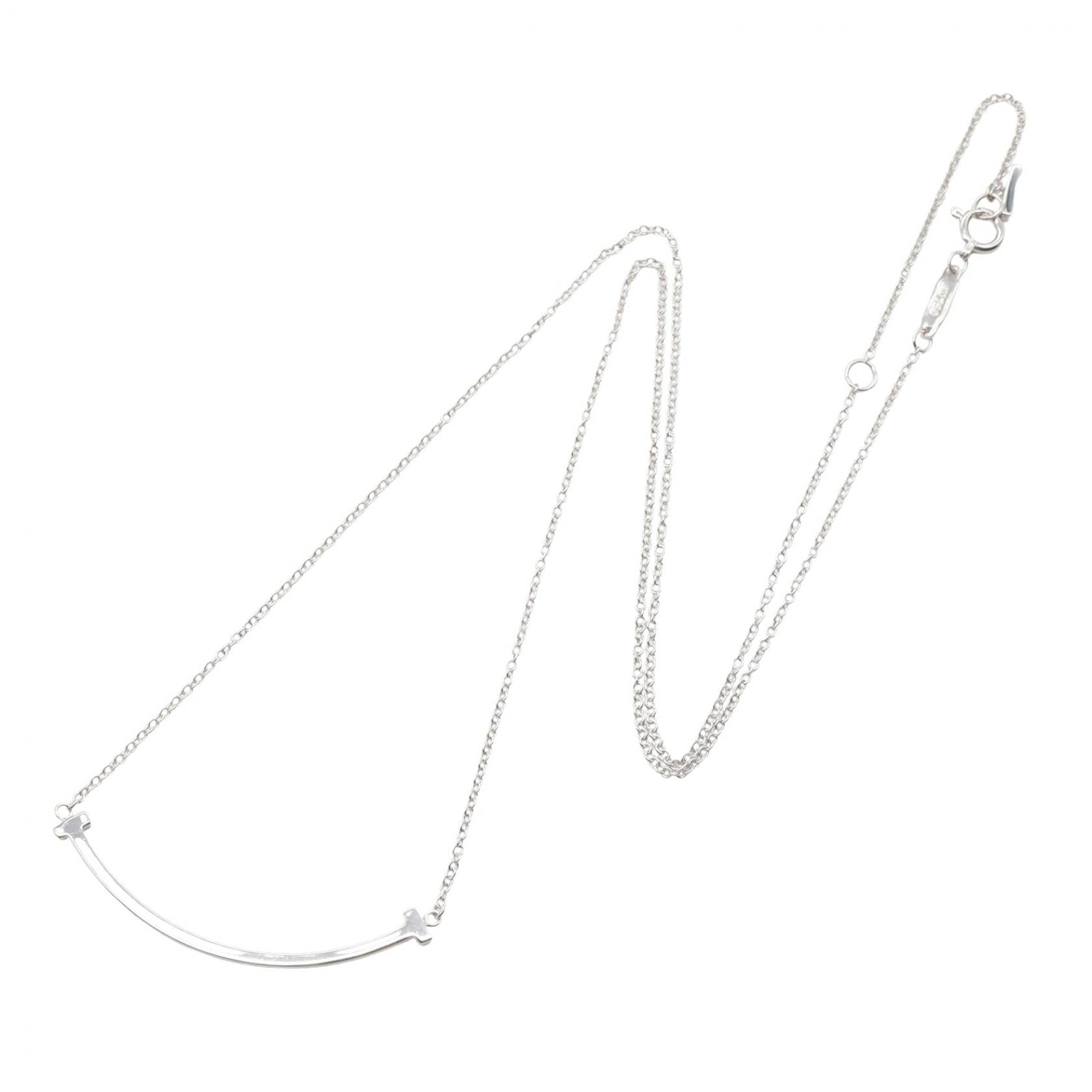 Tスマイル スモール ネックレス ネックレス 750WG ホワイトゴールド ティファニー アクセサリー TIFFANY & Co.