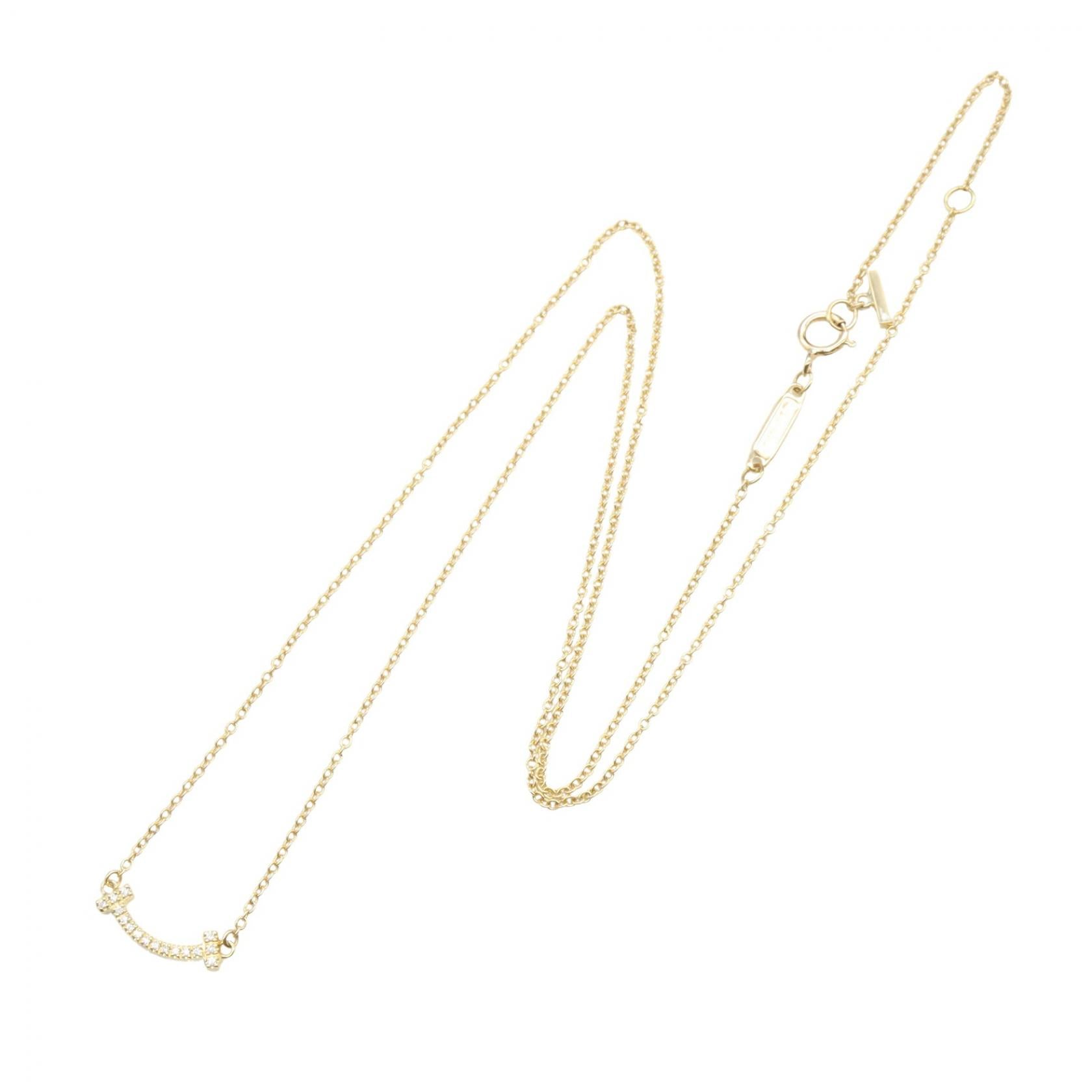 Tスマイル ミニ ダイヤ ネックレス ネックレス K18YG ダイヤモンド イエローゴールド クリア ティファニー アクセサリー TIFFANY & Co.