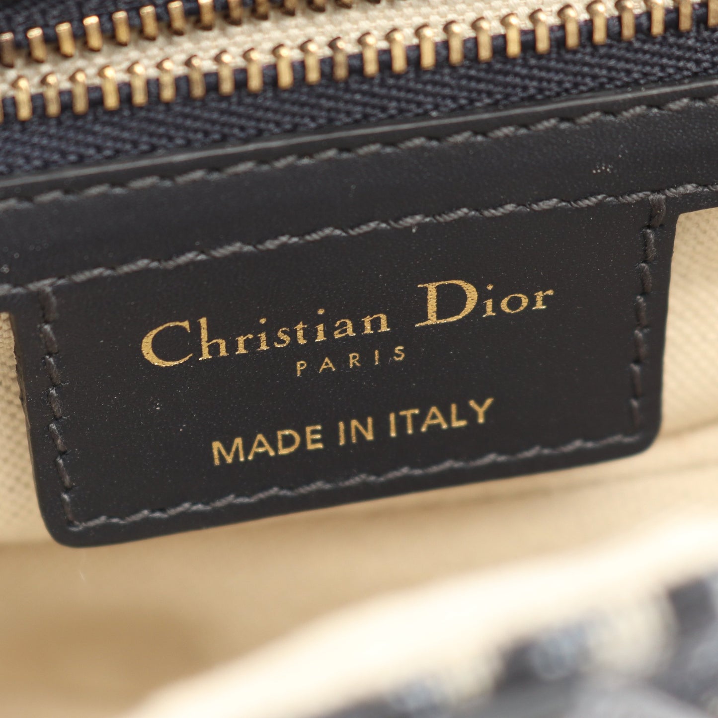 サドルバッグ オブリークジャカード 2WAY ハンドバッグ キャンバス レザー ベージュ ネイビー クリスチャンディオール バッグ Christian Dior