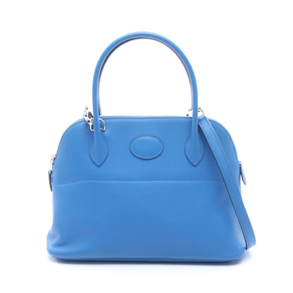 ボリード27 ブルーザンジバル 2WAY ハンドバッグ ヴォースイフト ブルー シルバー金具 C刻印 エルメス バッグ HERMES