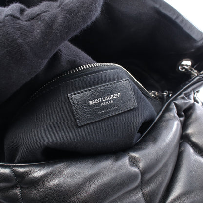 パファー ミディアム チェーンショルダーバッグ ラムスキン ブラック サンローランパリ バッグ SAINT LAURENT PARIS
