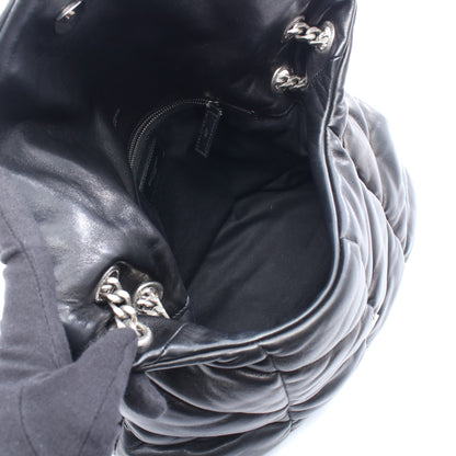 パファー ミディアム チェーンショルダーバッグ ラムスキン ブラック サンローランパリ バッグ SAINT LAURENT PARIS