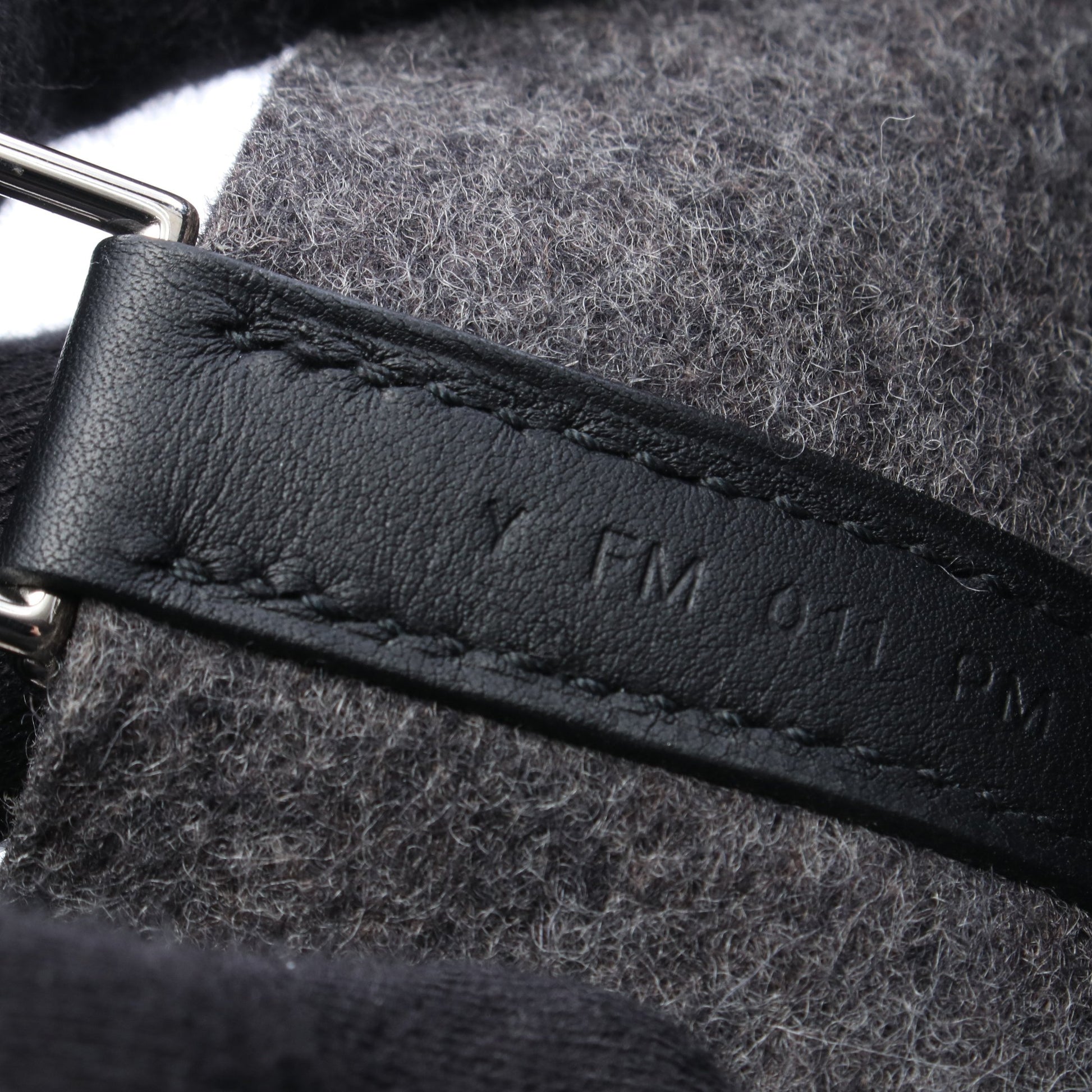 ピコタンロックPM ハンドバッグ フェルト ヴォースイフト ダークグレー ブラック シルバー金具 Y刻印 エルメス バッグ HERMES