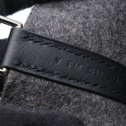 ピコタンロックPM ハンドバッグ フェルト ヴォースイフト ダークグレー ブラック シルバー金具 Y刻印 エルメス バッグ HERMES