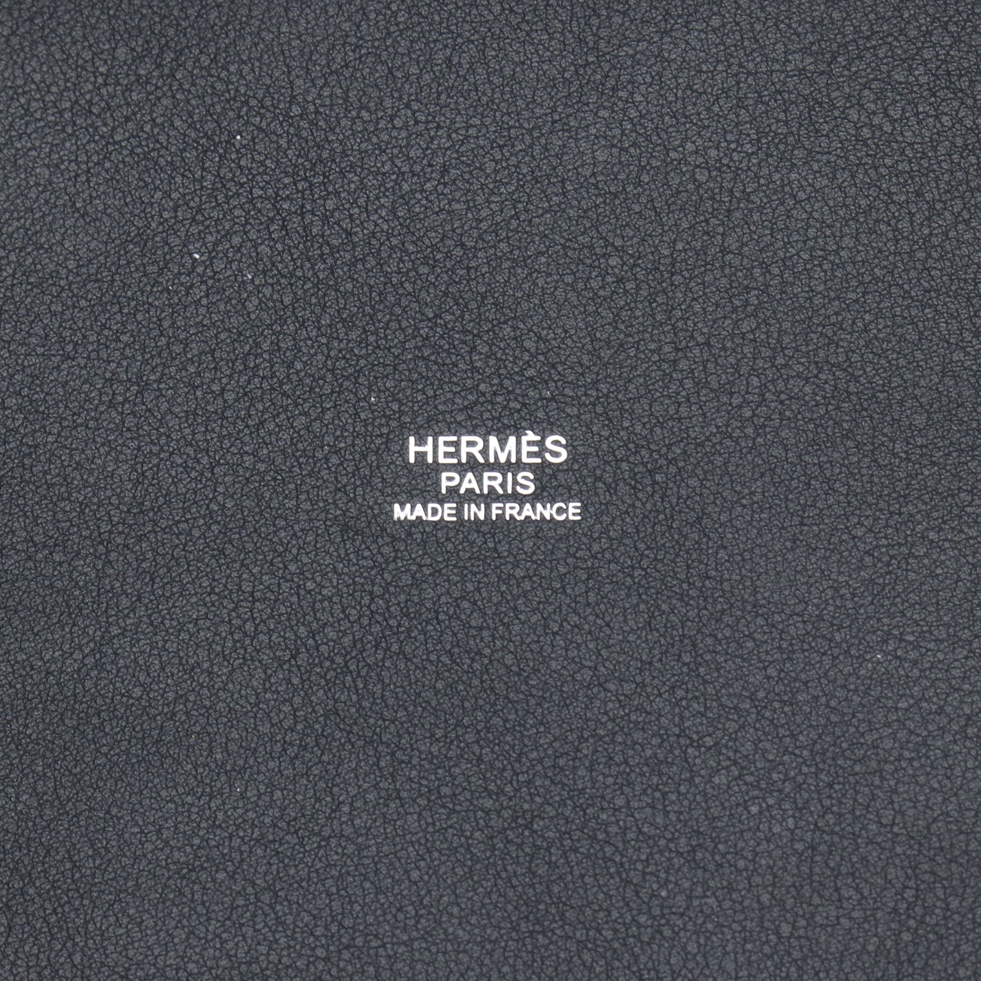 ピコタンロックPM ハンドバッグ フェルト ヴォースイフト ダークグレー ブラック シルバー金具 Y刻印 エルメス バッグ HERMES