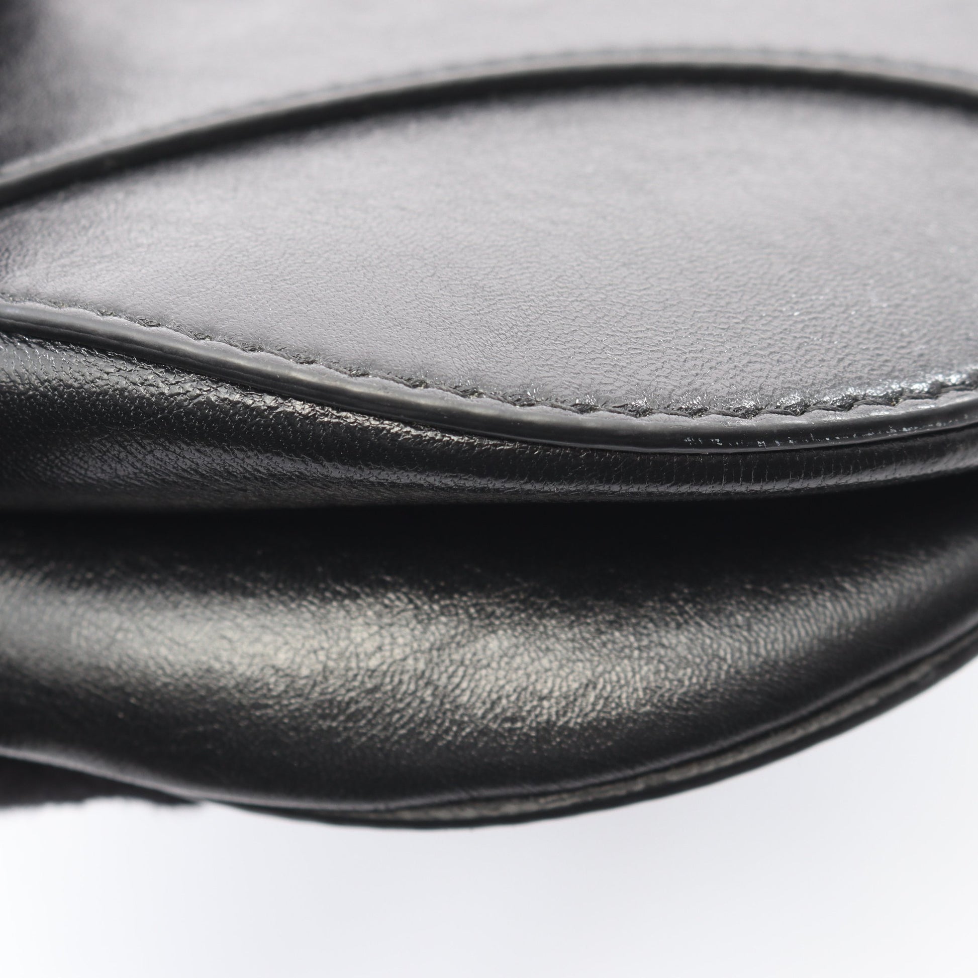 SADDLE サドル スタッズ 2WAY ハンドバッグ レザー ブラック クリスチャンディオール バッグ Christian Dior