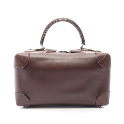 マキシボックス29 ハバナ ハンドバッグ ヴォーバトラー ダークブラウン シルバー金具 □R刻印 エルメス バッグ HERMES
