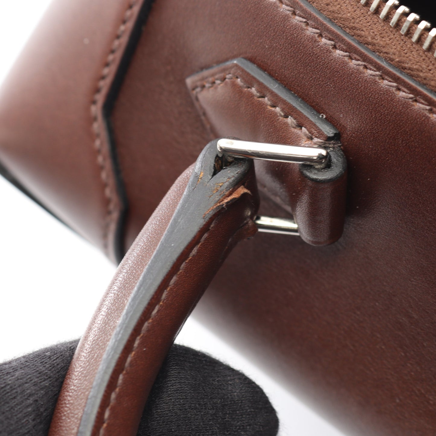 マキシボックス29 ハバナ ハンドバッグ ヴォーバトラー ダークブラウン シルバー金具 □R刻印 エルメス バッグ HERMES