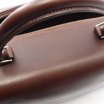 マキシボックス29 ハバナ ハンドバッグ ヴォーバトラー ダークブラウン シルバー金具 □R刻印 エルメス バッグ HERMES