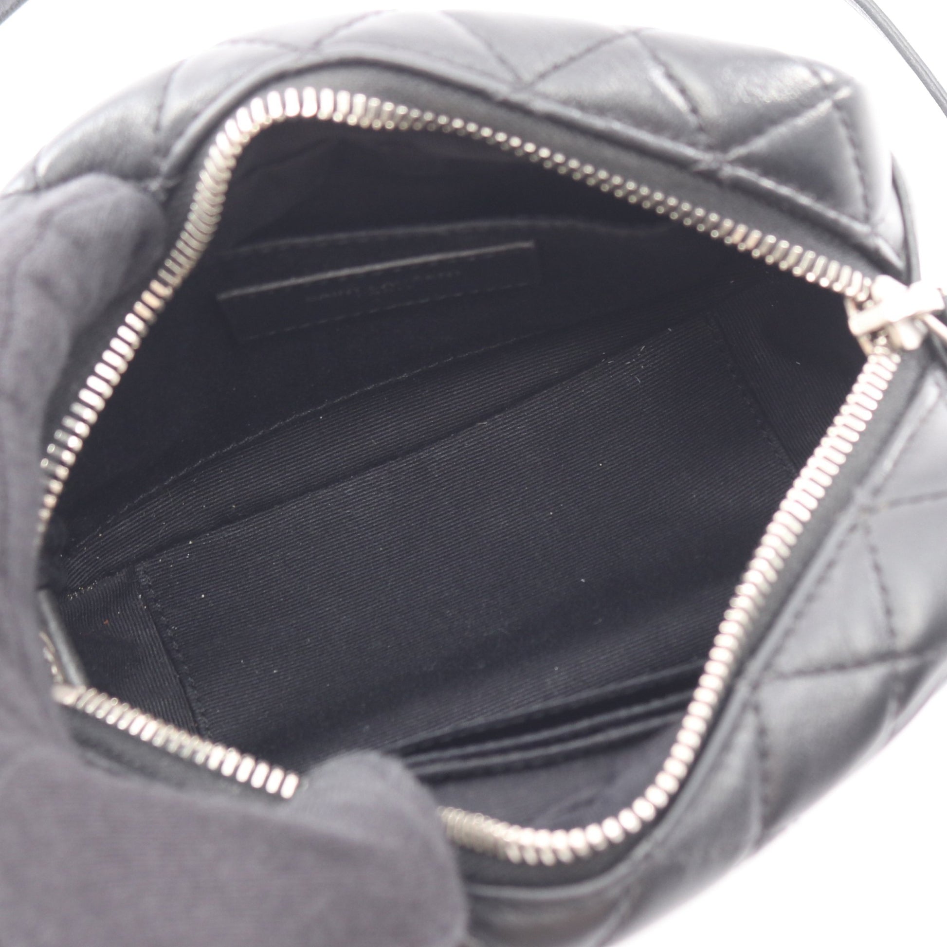 ルル ミニ ボーリングバッグ チェーンショルダーバッグ レザー ブラック サンローランパリ バッグ SAINT LAURENT PARIS
