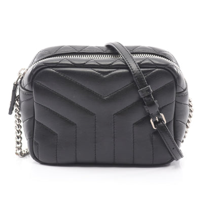 ルル ミニ ボーリングバッグ チェーンショルダーバッグ レザー ブラック サンローランパリ バッグ SAINT LAURENT PARIS