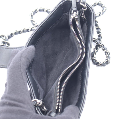 2.55 マトラッセ アイコン フォンホルダー チェーンショルダーバッグ レザー ブラック シルバー金具 シャネル バッグ CHANEL