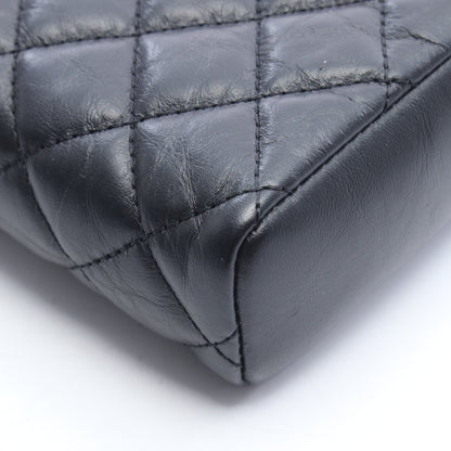 2.55 マトラッセ アイコン フォンホルダー チェーンショルダーバッグ レザー ブラック シルバー金具 シャネル バッグ CHANEL
