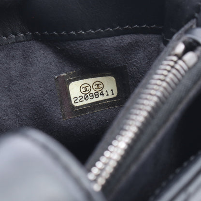 2.55 マトラッセ アイコン フォンホルダー チェーンショルダーバッグ レザー ブラック シルバー金具 シャネル バッグ CHANEL
