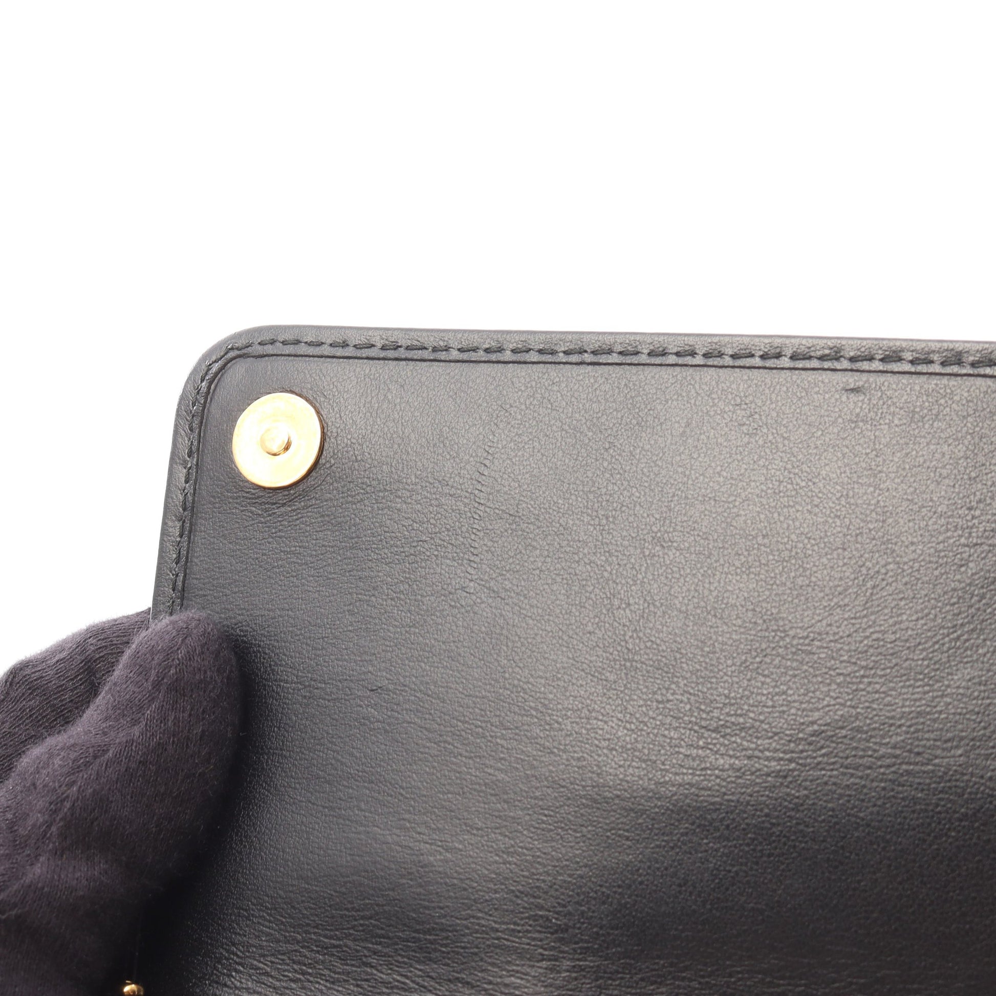 VELLUTO RICAMO 二つ折り長財布 ベロア レザー ブラック マルチカラー プラダ 財布・小物 PRADA