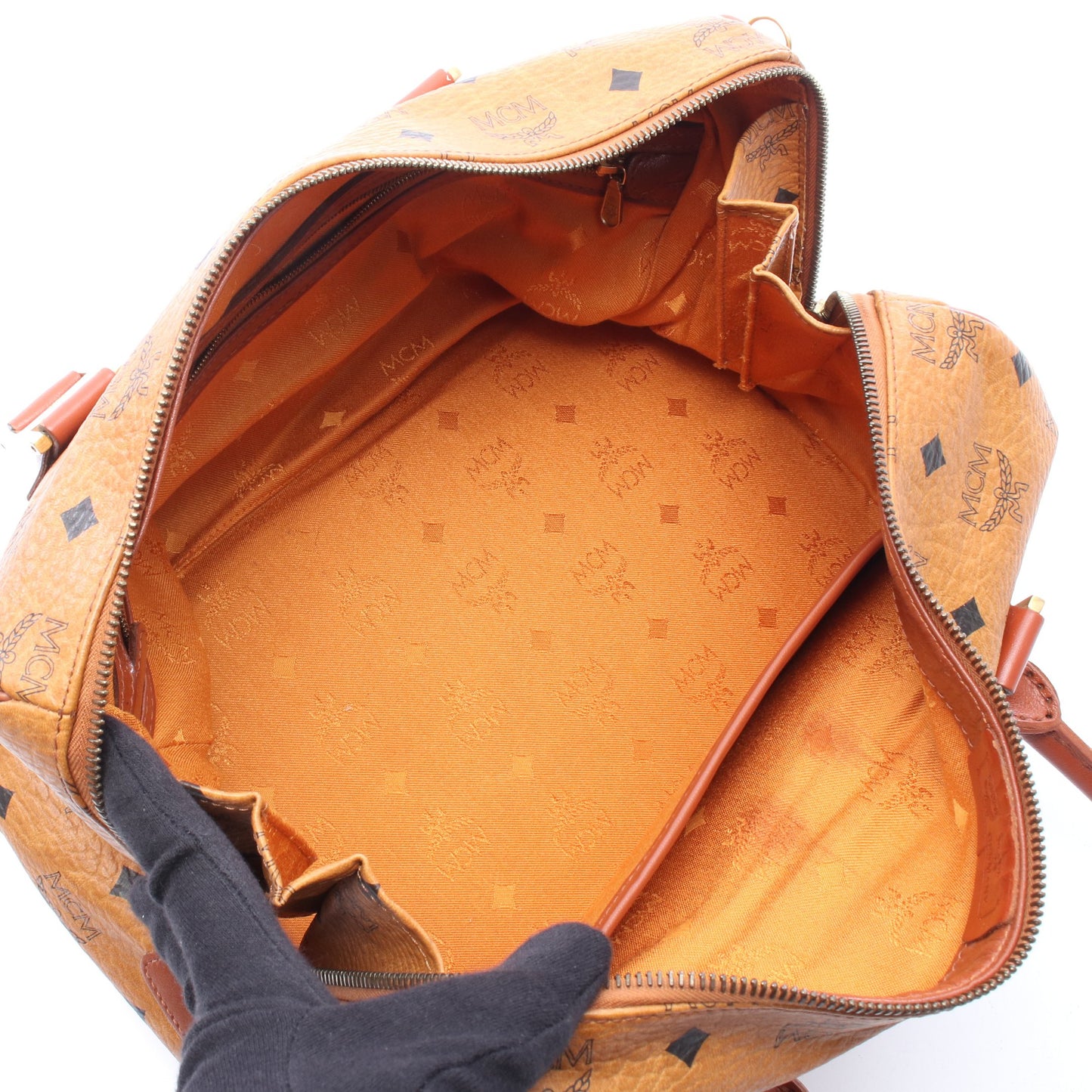 ヴィセトス ハンドバッグ ミニボストンバッグ PVC レザー ブラウン エムシーエム バッグ MCM