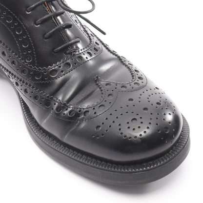 miu miu × Church's ブラッシュドレザー オックスフォードグローグシューズ ドレスシューズ レザー ブラック ミュウミュウ シューズ miu miu