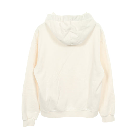 ロゴ ルーズ フーディ プルオーバーパーカー コットン ホワイト ブラック セリーヌ