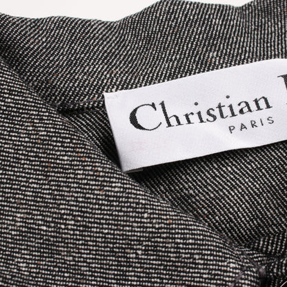 BEE刺繍 ノースリーブ サンプル品 デニムシャツ コットン ダークグレー クリスチャンディオール