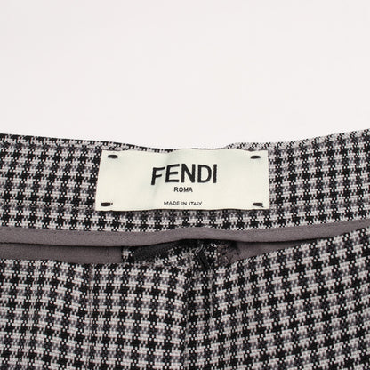 千鳥格子 ショート パンツ ウール ブラック ホワイト フェンディ ボトムス FENDI