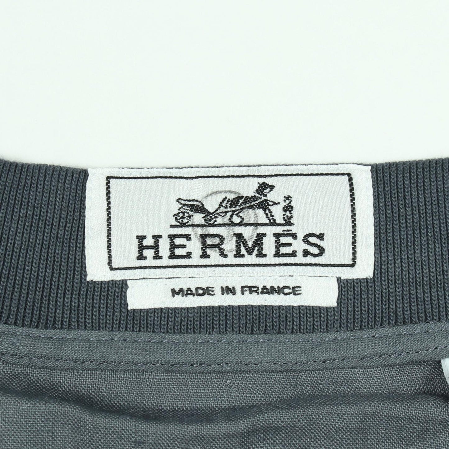 ジップアップ ブルゾン リネン グレーグリーン エルメス アウター HERMES