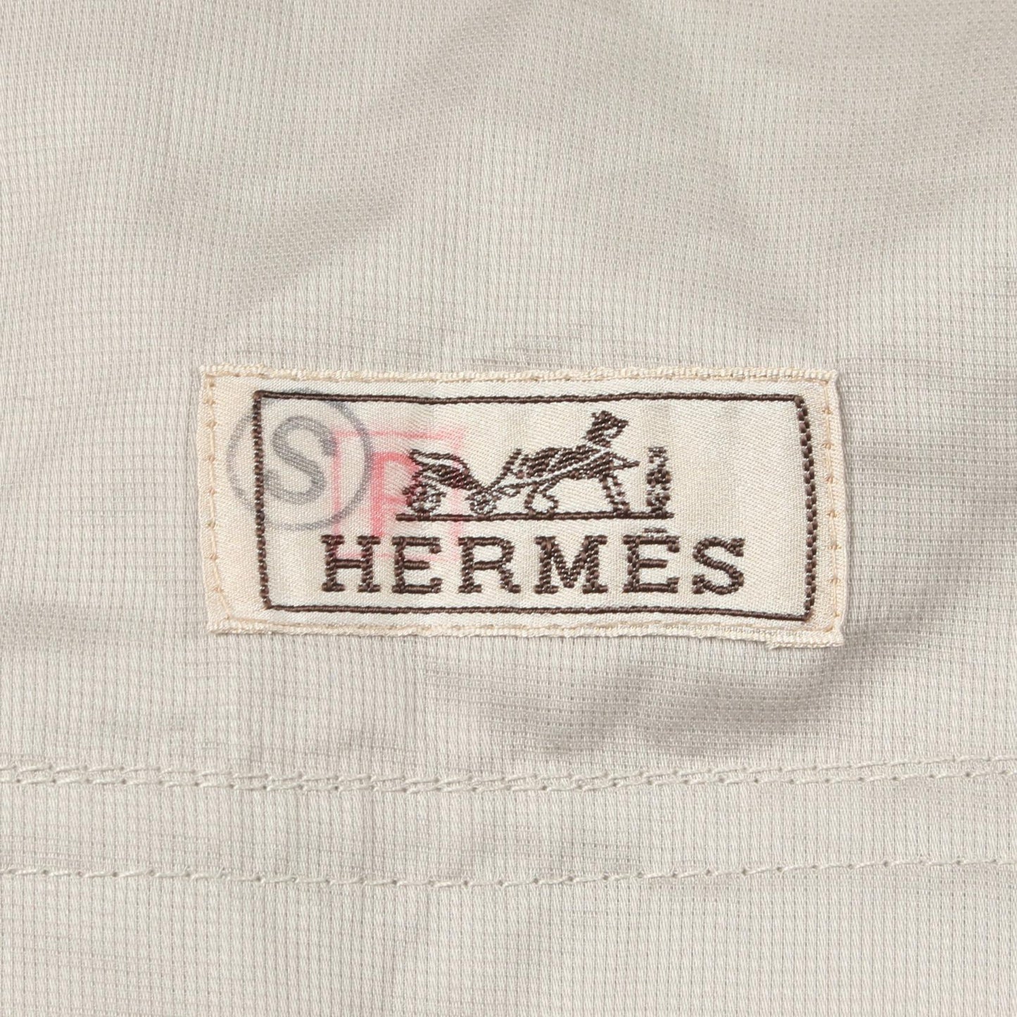 ハーフジッププルオーバー トップス コットン ホワイト グレー エルメス トップス HERMES