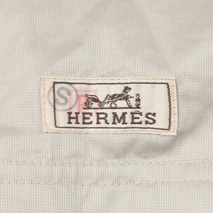 ハーフジッププルオーバー トップス コットン ホワイト グレー エルメス トップス HERMES