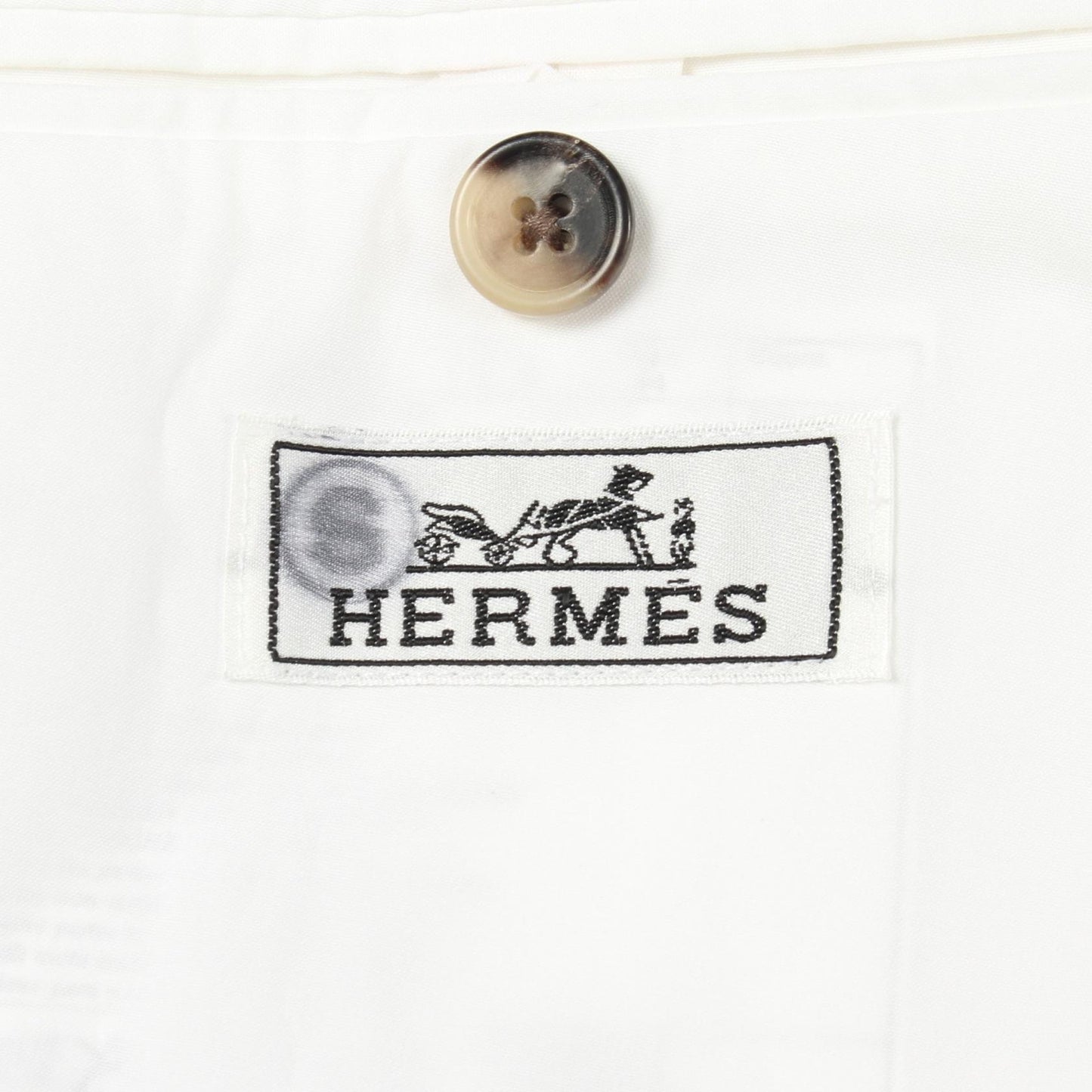 ダブルブレスト テーラードジャケット コットン ホワイト エルメス アウター HERMES