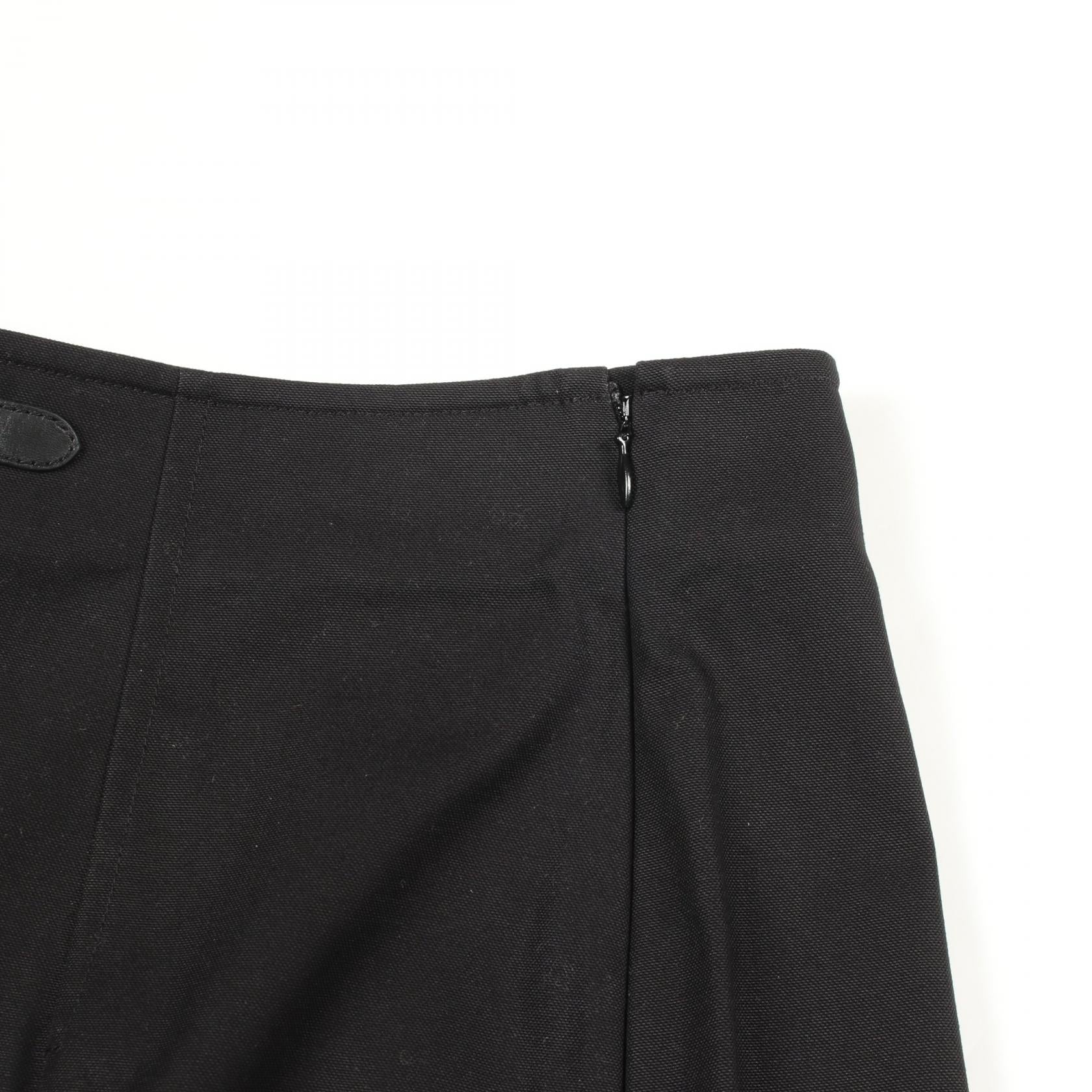 ベル付き スカート コットン ブラック エルメス ボトムス HERMES