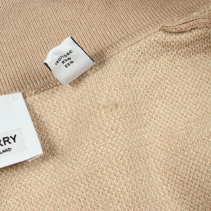 チェック ジャカード ポロシャツ ウール シルク ベージュ バーバリー トップス BURBERRY