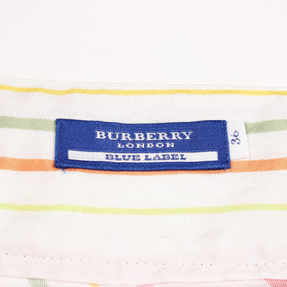 ストラップ ノースリーブ スカート セットアップ ホワイト マルチカラー バーバリーブルーレーベル スーツ BURBERRY BLUE LABEL