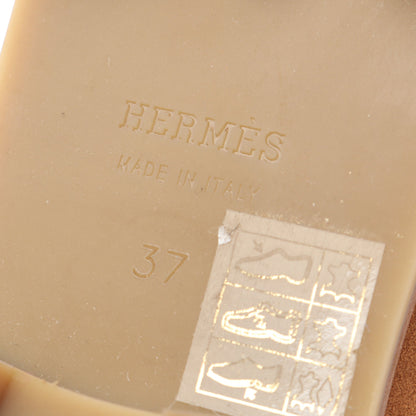 フォーブル モカシン スエード ライトブラウン エルメス シューズ HERMES