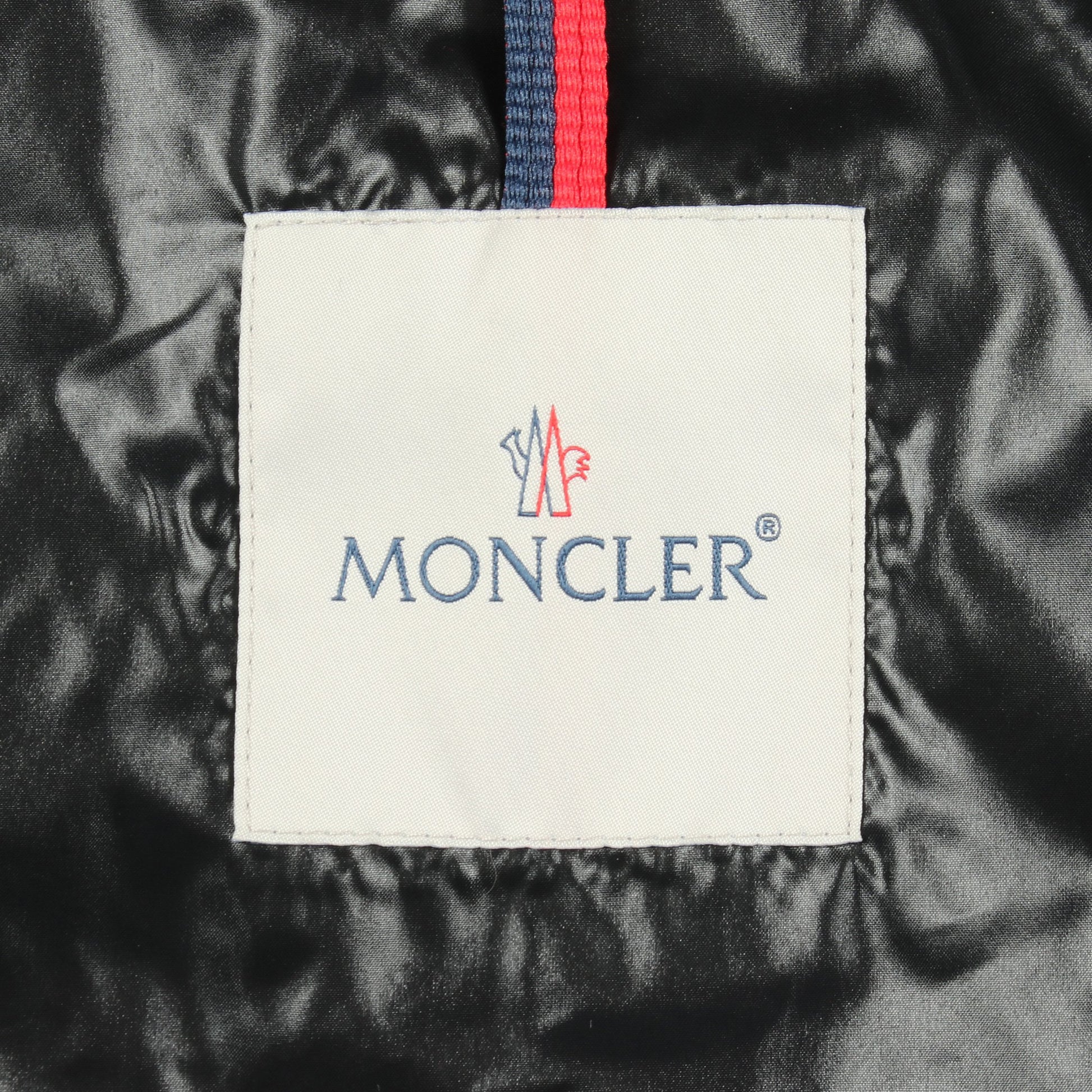 GIDAYU ロゴプリント フード付き ナイロンジャケット ブラック モンクレール アウター MONCLER