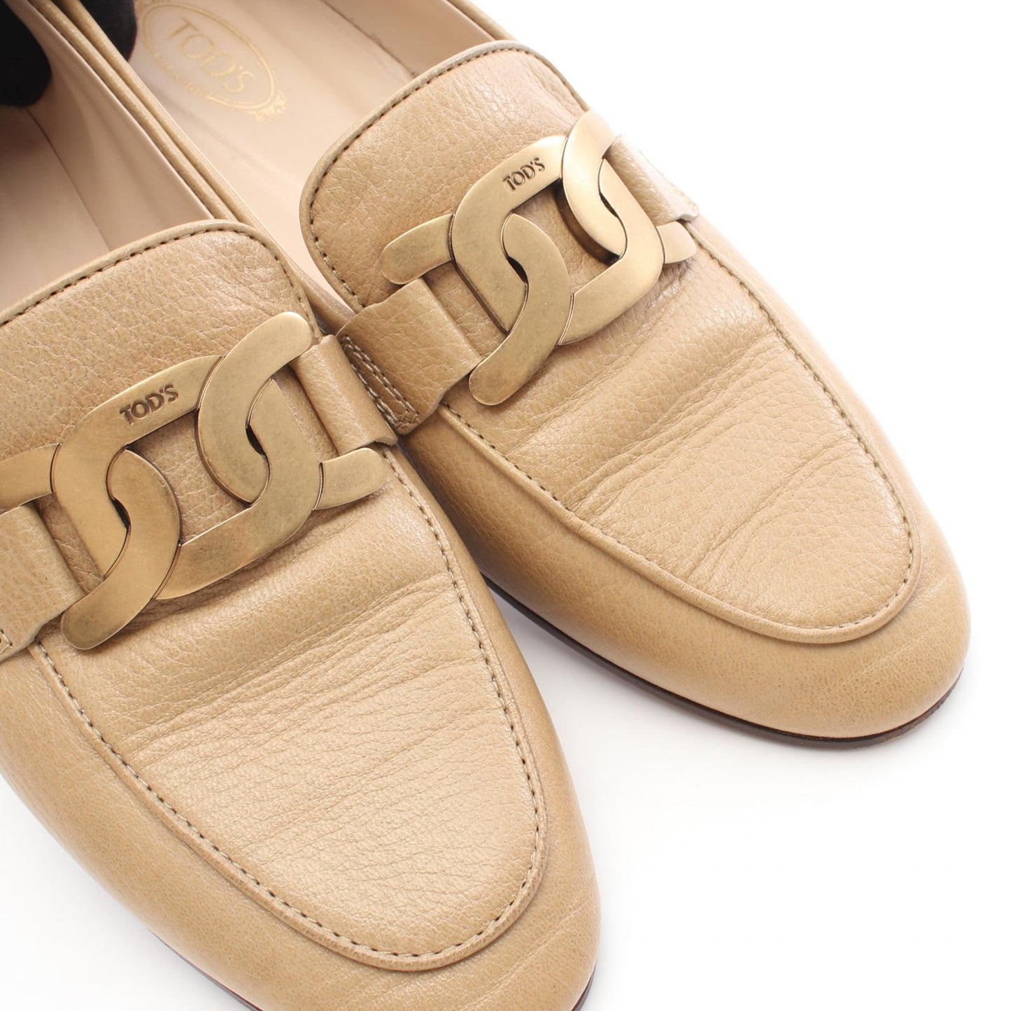 KATE ケイト ローファー フラットシューズ レザー ベージュ トッズ シューズ TOD'S